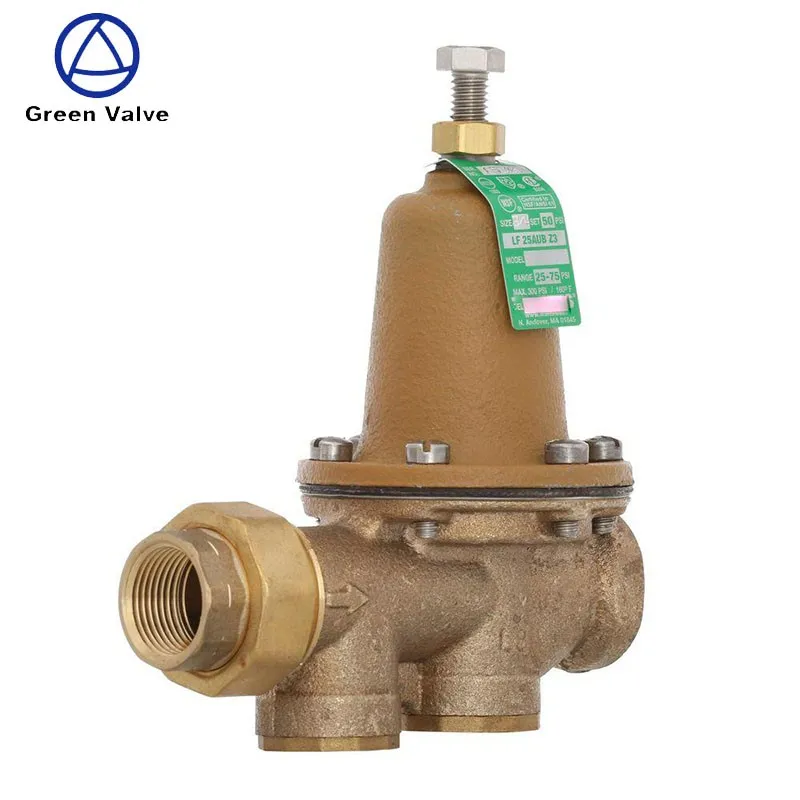 Green Valve Brass Water Reducing Valve - 3/4 Inch, Low Pressure