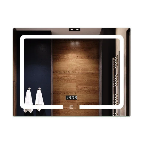 

80*130 cm defogging time temperature smart LED mirror for bathroom washingroom vanity makeup