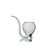 SGS/FDA Handmade vampire shaped leadfree customized size wine glass borosilicate popular with foot handmade blown