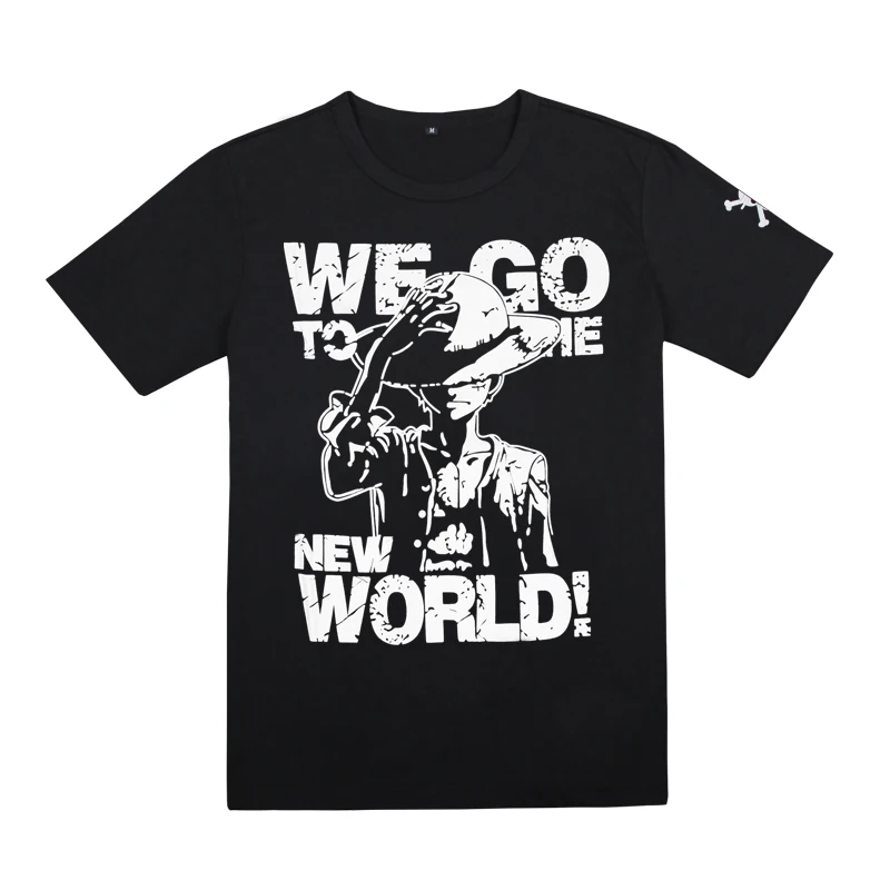 

ONE PIECE shirt summer short-sleeved wholesale cartoon character Luffy print round neck T-shirt