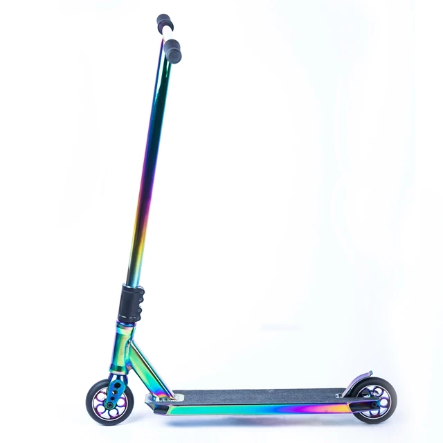 Pro Aluminum Performance Freestyle Stunt Pro Scooter Rainbow Neo Chrome