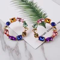

18438 Dvacaman 2018 Fashion rhinestone Statement stud Earrings Jewelry Women accessories Christmas Valentine's day