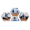 Customized Stacking Clear Acrylic Hexagon Photo Frames Stand