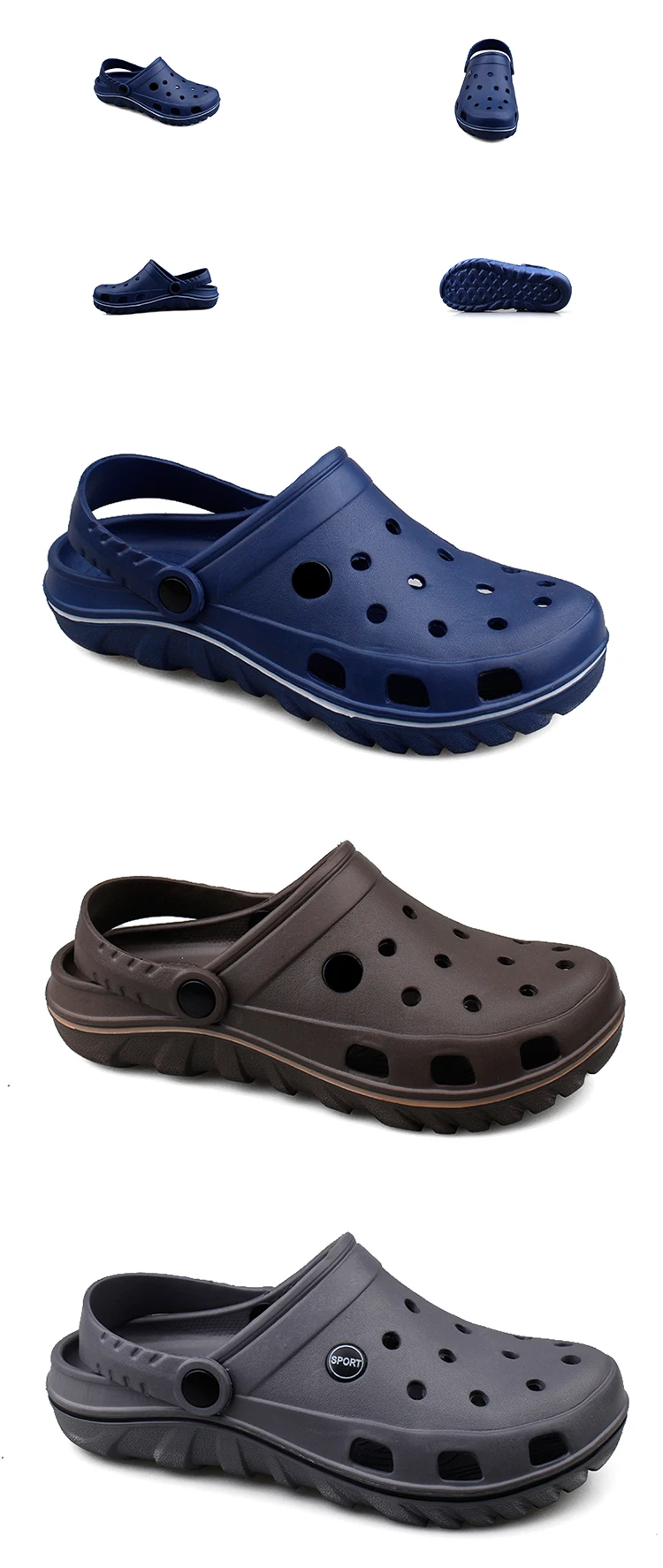 Outdoor Summer Beach Simple Holey Eva Sandals Men Garden Clogs Buy