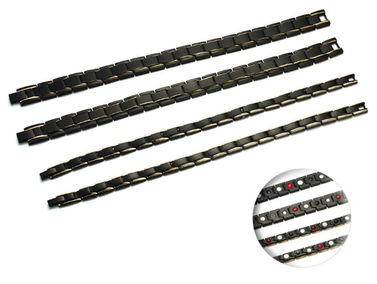 Geometric Design Black Ceramic Stainless Steel Bracelets For Men Designs