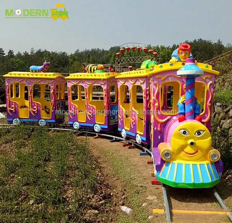 Import China luna park ride electric mini track train for sale