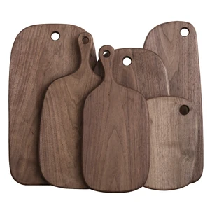 Image of French walnut wood rectangle shaped cutting board for cheese