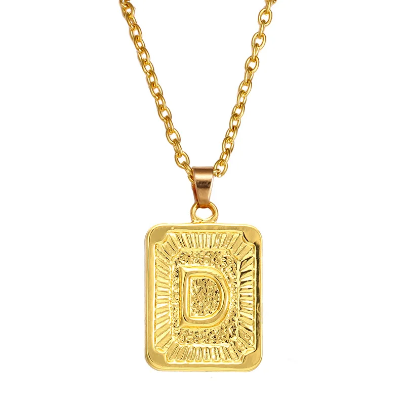 

Gold letter d pendant necklace alphabet letter charm necklace, As picture shows