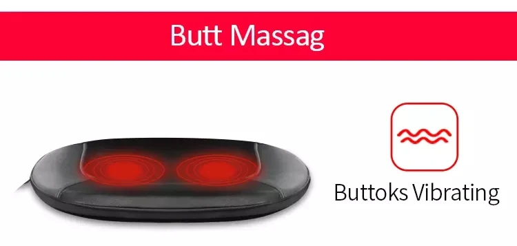 Luxury vibration kneading shiatsu car home massage seat cushion