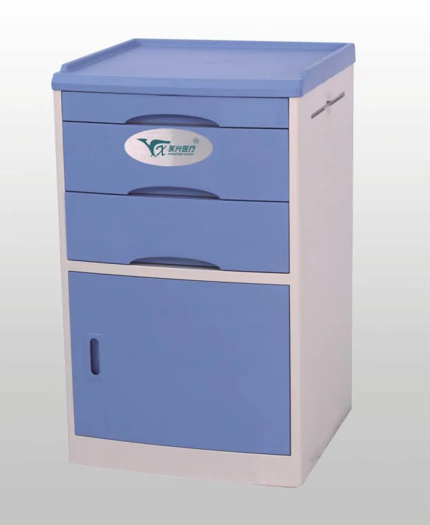 
Yongxing D12 Hot Sale Cheap Plastic Medical ABS Bedside Table With Draw And Door 