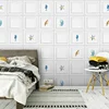 Customized Decorative 3D Wall Panel Design self-adhesive 3d panels pe foam wallpaper