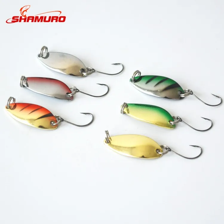 

3.5cm 3g Online Wholesale Saltwater Artificial Bait Metal Jigging Spoons Fish Fishing Lure, 6 colors