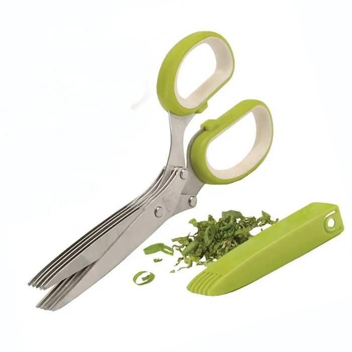 

TOPPRO Kitchen shear 5 blades herb scissors, Customized color
