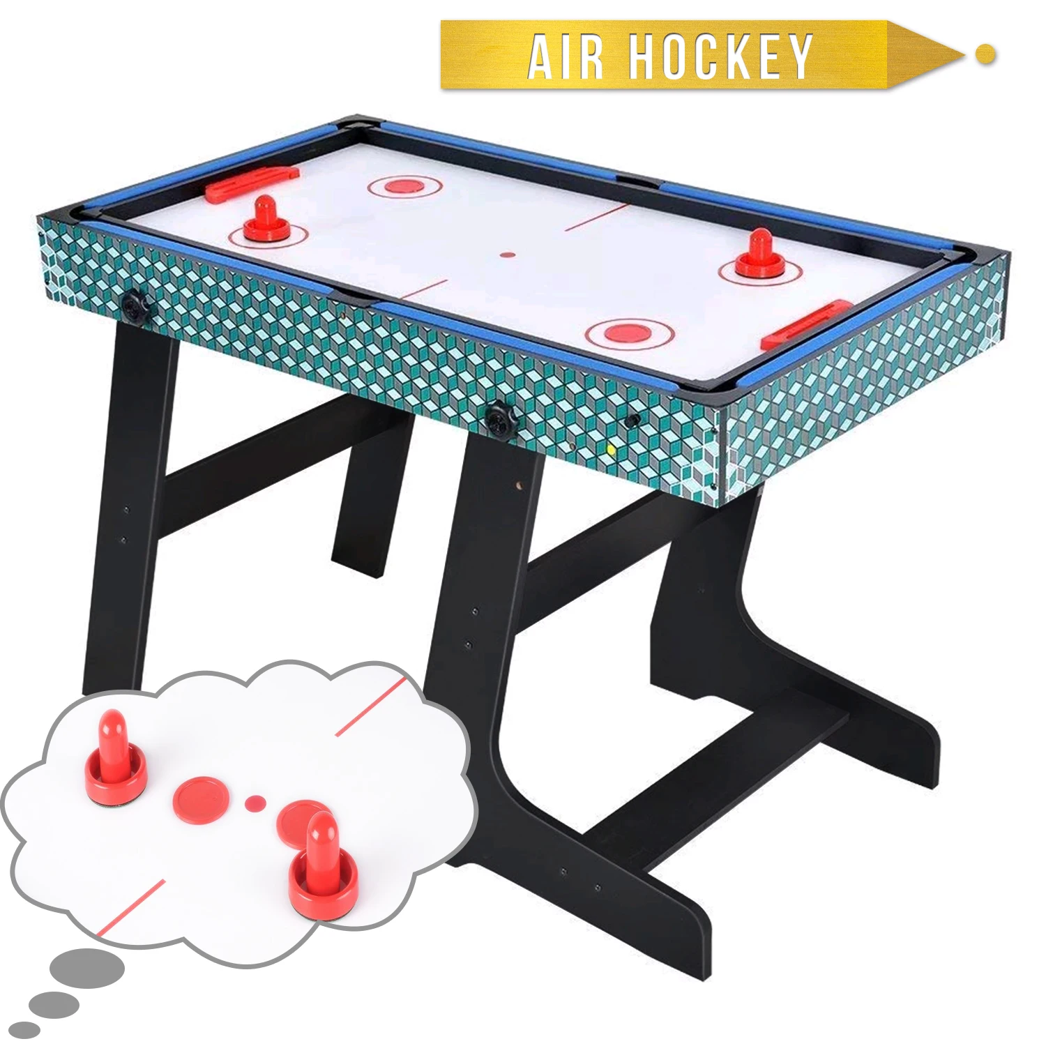 5 in 1 MDF/PB air hockey &amp; table tennis &amp; basketball &amp; billiard 3.5ft Games Table