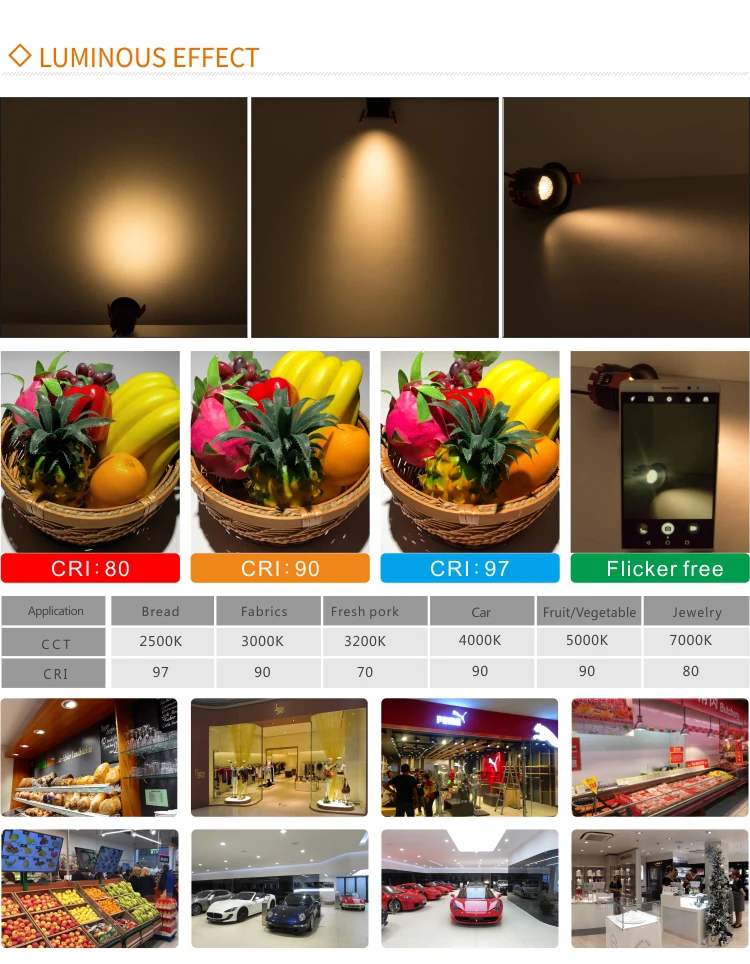 Anti-glare flicker free 5 years warranty naroow bezel 6W LED downlight
