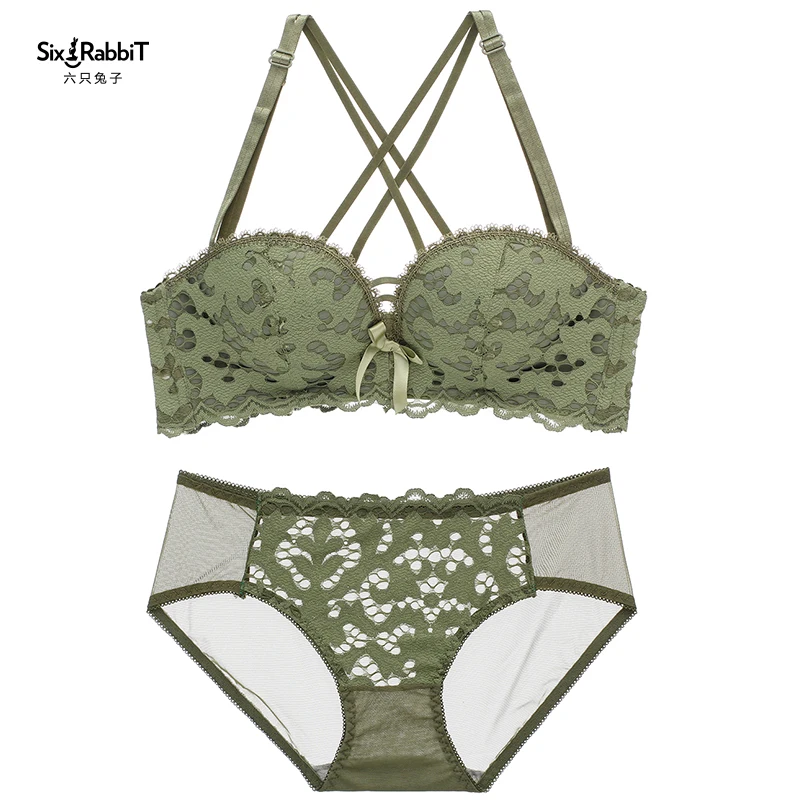 

SIX RABBIT Wireless push up breathable ladies panties and bra