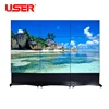 Wall mount LCD video wall with front access open door video wall rack