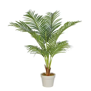 Image of 100cm Faux Bonsai Artificial Palm Tree Hawaii Palm Small Palm Potted Plants For Indoor Use Home Decor