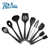 Hot sale on Amazon 10pcs full silicone kitchen utensils kitchenware with holder