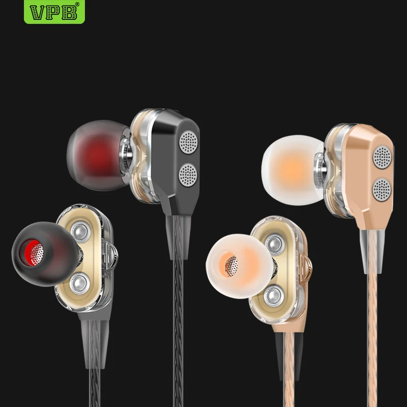 

VPB T1 double moving coil earphone bass classic mobile phone headset wholesale