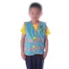 High Visibility Vest Led Battery Cute Pattern Children Blue Safety Vest With Reflective Strips For Child