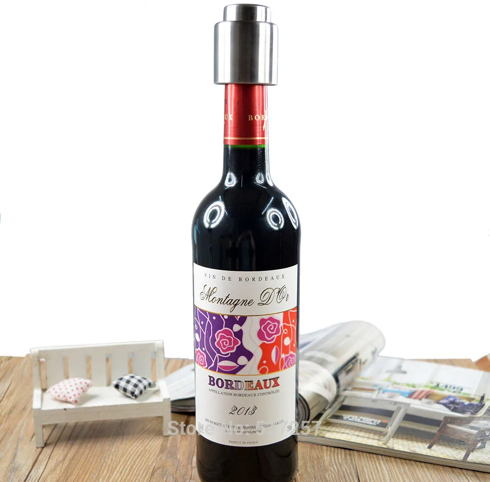 Stainless steel household restaurant wine bottle stopper keep fresh red wine bottle cork for promotion