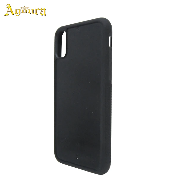 

2019 Top Selling Hybrid Square Hole TPU PC Groove Phone Case For iPhone XS, Black