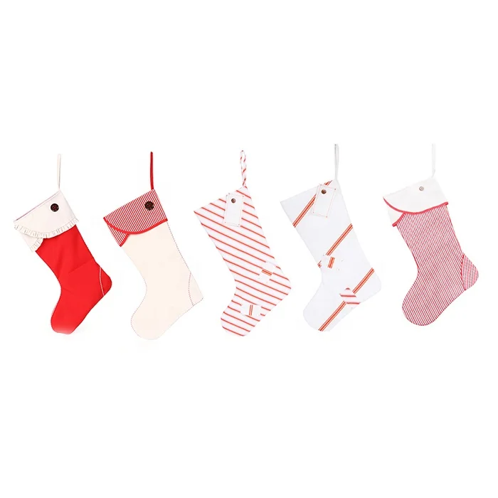 

New Stripe Cottage Christmas Personalized Christmas Stocking, As shown