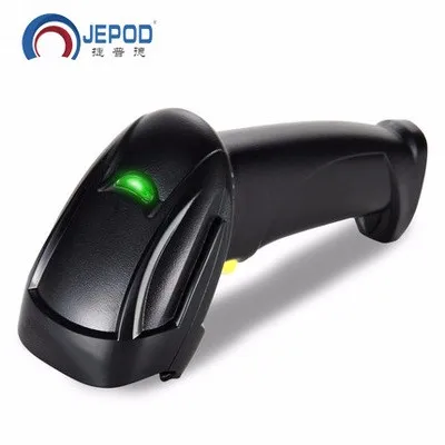 

JEPOD JP-K11 1d wired barcode scanner cheap portable label scanner warehouse/supermarket, Black. white