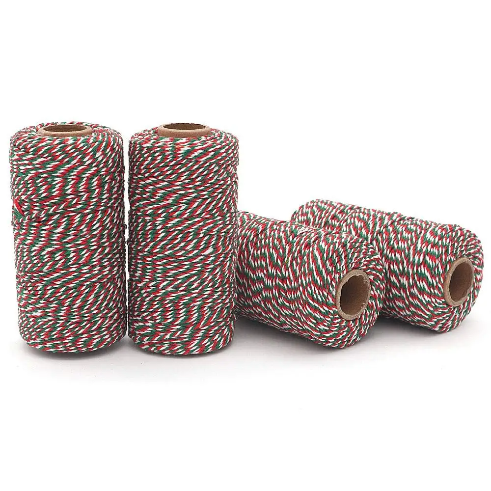 ROSENICE Natural Cotton Twine String Bakers Twine 100M Navy Blue White