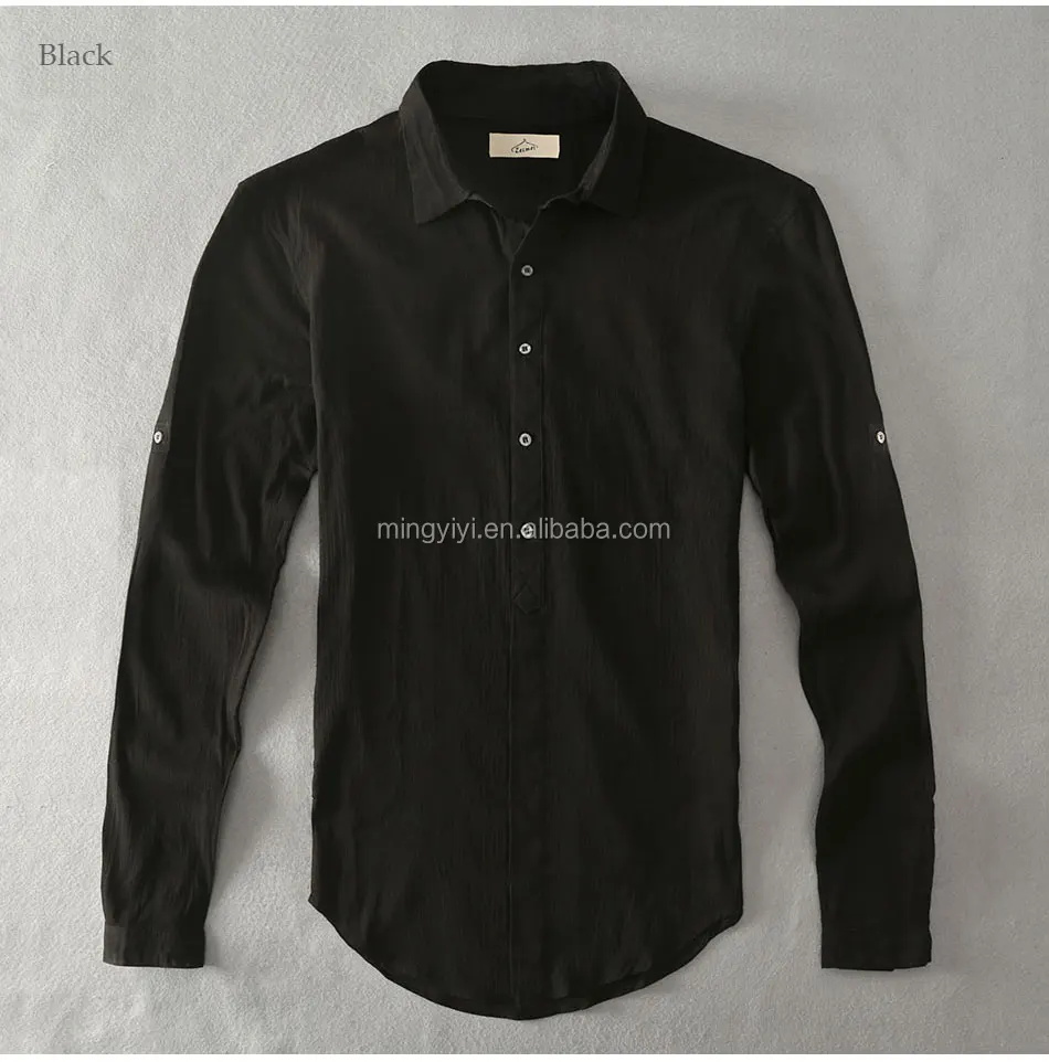 

Cotton Linen Designer Slim Fit Man Long Sleeve White Shirts For Clothes Spring