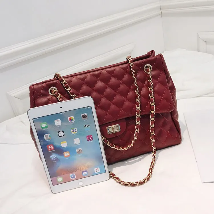 
Black classic chain bag heavy metal messenger bag retro style vegan bag 