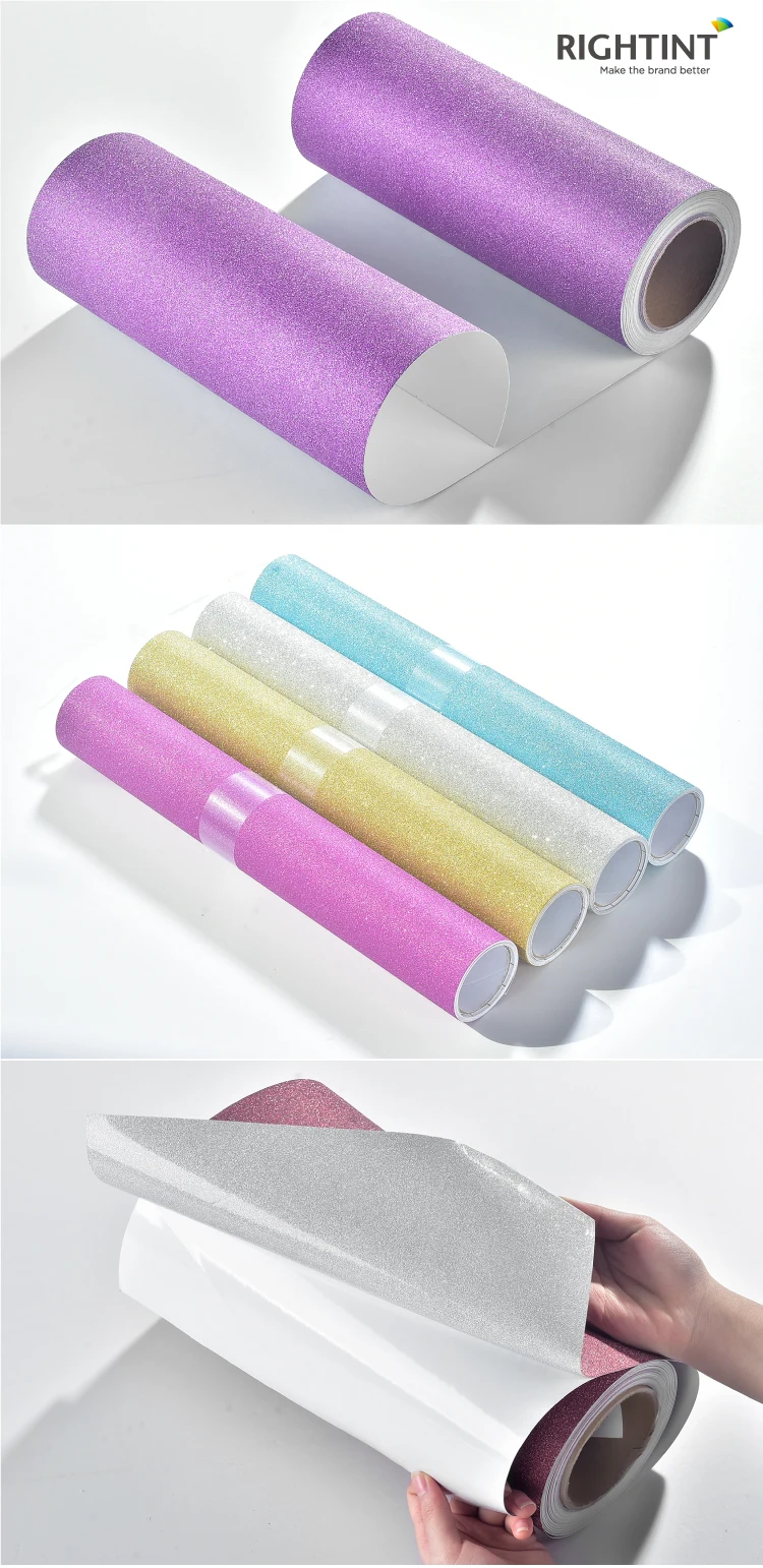High Quality Waterproof Self Adhesive Glitter Paper In Rolls Or Sheets