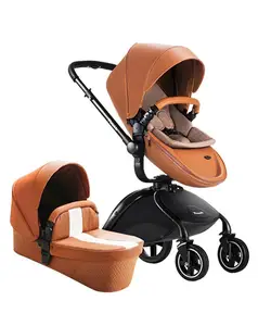 Image of Pouch 3-in-1 High Landscape Travel System Baby Stroller and Foldable Pram with Classic Style
