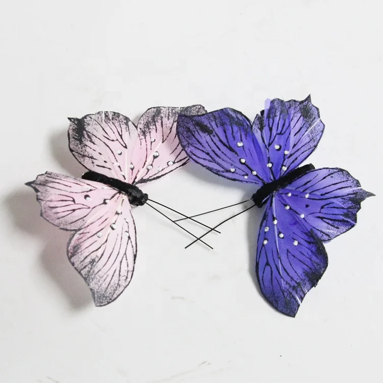 

New Product Colourful Artificial Flying Butterfly Home Decoration, Customized color