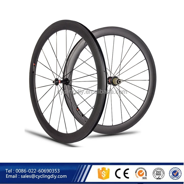 

700C carbon wheels 50mm carbon clincher wheelsets, 11S carbon road bike wheels for sale