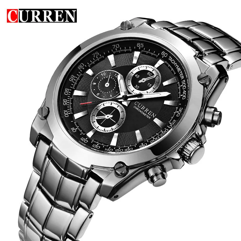 

NEW CURREN Luxury Brand Men Full Steel Business Wristwatches Man Casual Waterproof Watch Quartz Watches relogio masculino 8025