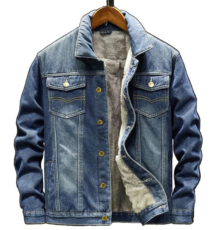 

early spring wear thickened clothing with fleece Korean version of loose youngman's lamb wool cotton-padded jacket for students, Deep blue;light blue