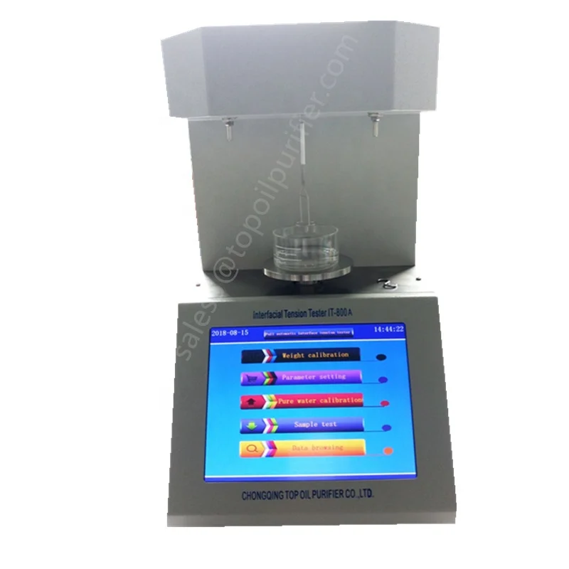 

Lubricating Oil Transformer oil Tension Tester Automatic Surface Tensiometer it-800a