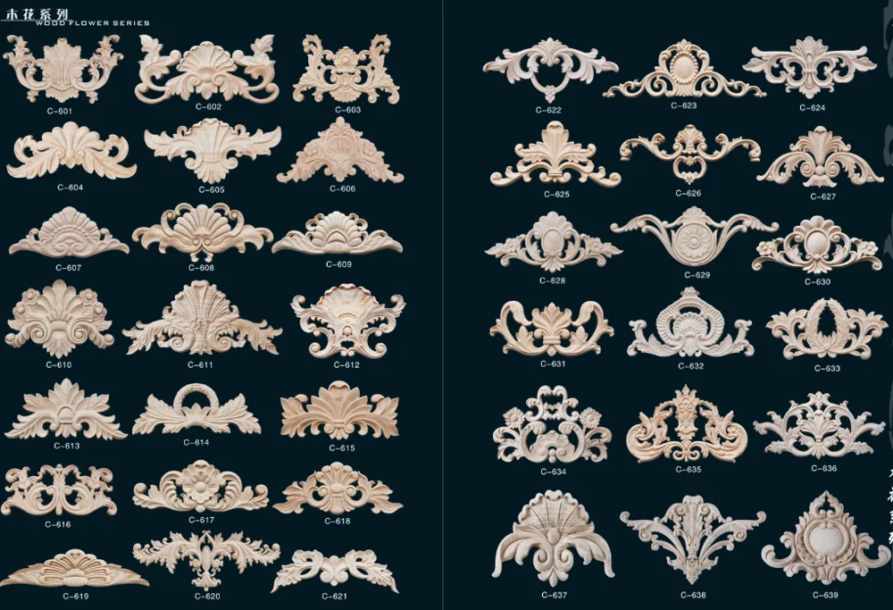 wood decorative furniture onlays