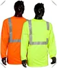 Custom high visibility clothing Safety Class 2 Long Sleeve High Visibility Reflective T-Shirt wholesale