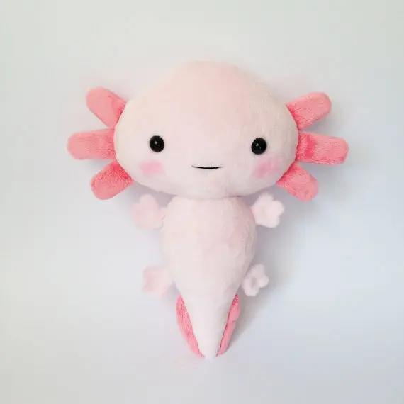 realistic axolotl plush