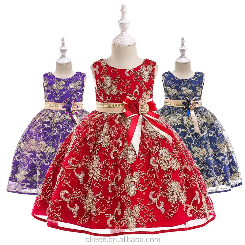 Bulk Wholesale Fancy High Quality Cheap Floral Pari Dress For Baby Girl