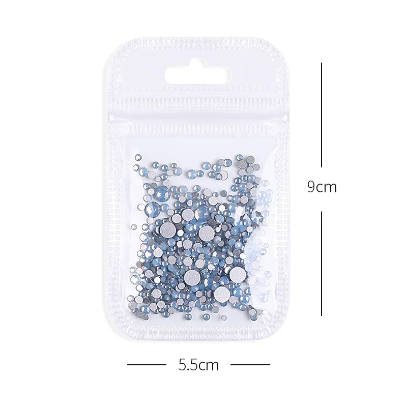 

2018 mix sizes rhinestone nail art 4 colors glass material opal 3d nail art rhinestone