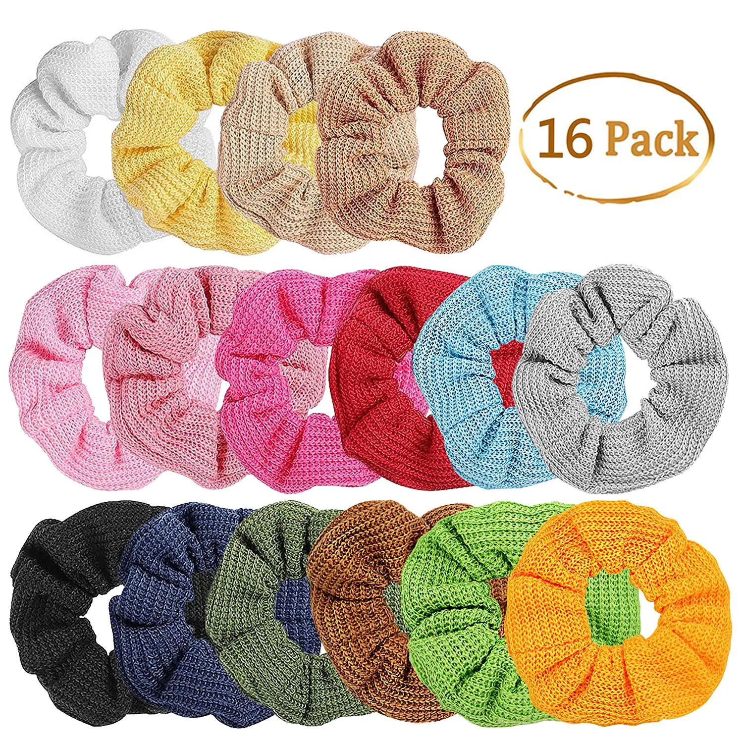 Buy 16 Pcs Scrunchies For Hair Colorful Scrunchies Knit Yarn Elastic Hair Bands Scrunchy Fancy Women Or Girls Hair Ties Assorted Hair Accessories By Chloven In Cheap Price On Alibaba Com