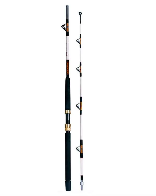 

2 section solid fiber glass boat fishing trolling rod for big fish/shark