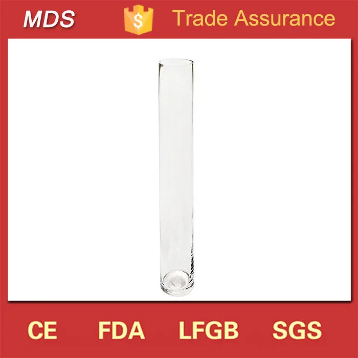 Wholesale factory suppliers 80cm tall clear glass vase for floor