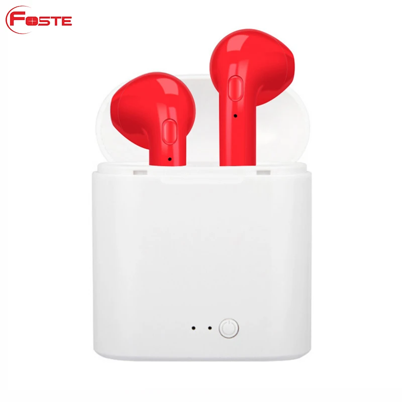 

I7S Tws Mini Wireless Bluetooth Earphone Stereo Earbud Headset With Charging Case Bluetooth 4.2 For Ios/Android Phones, Red;white;black;golden;pink