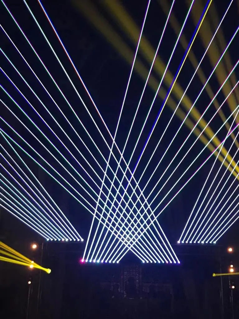 P60 Series 10 Head Laser Curtain Rgb Full Color Thin Beam Red Rgb Laser