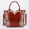 Wholesale Fashion high quality Intarsia pu leather designer woman hard handbag
